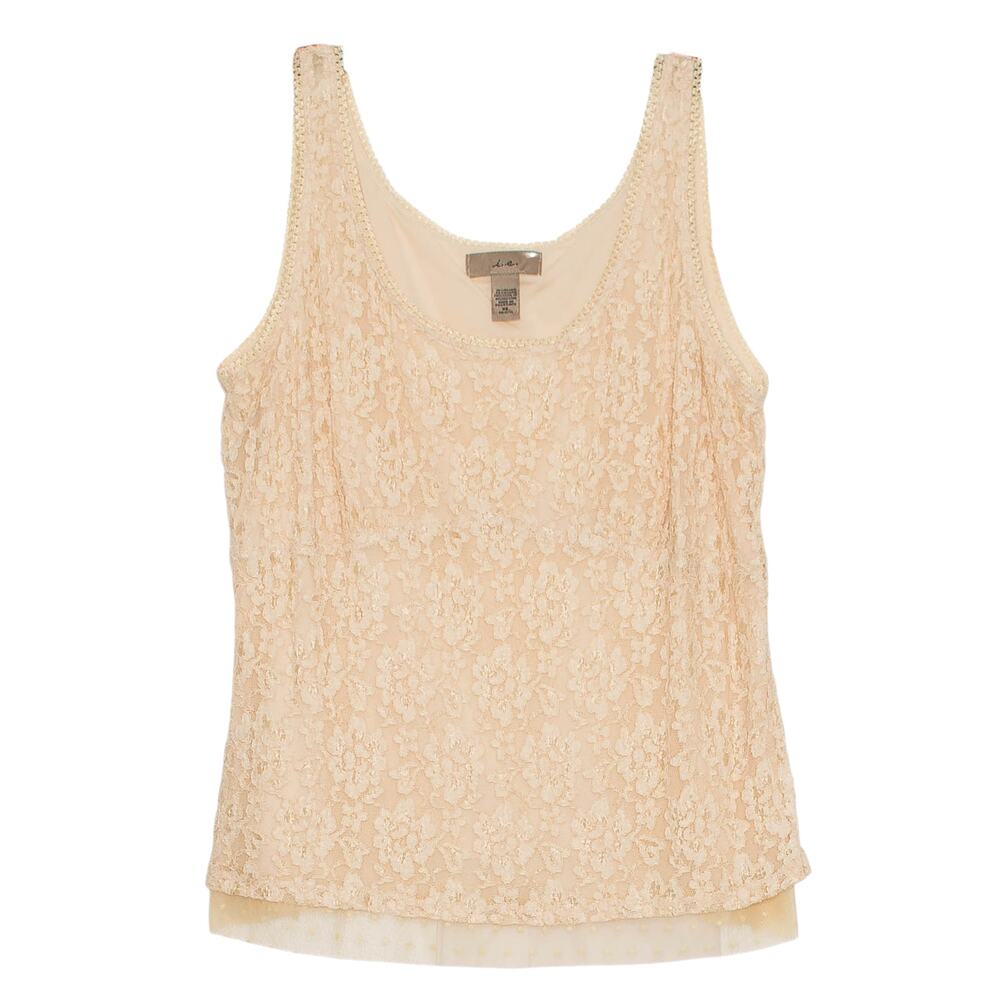 Vintage Tank Top Lace Floral Y2K Cottage Romantic Boho Feminine Minimalist XL
